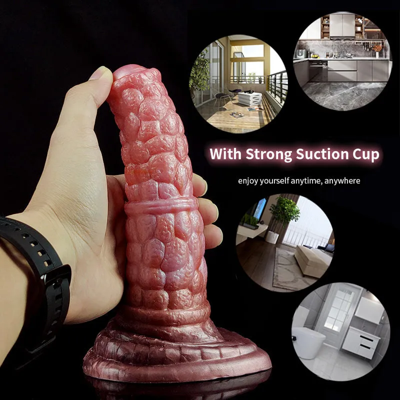 18cm Bump Texture Soft Silicone Animal Dildo