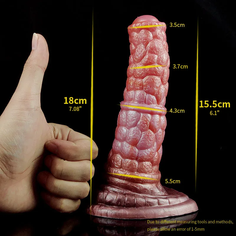 18cm Bump Texture Soft Silicone Animal Dildo