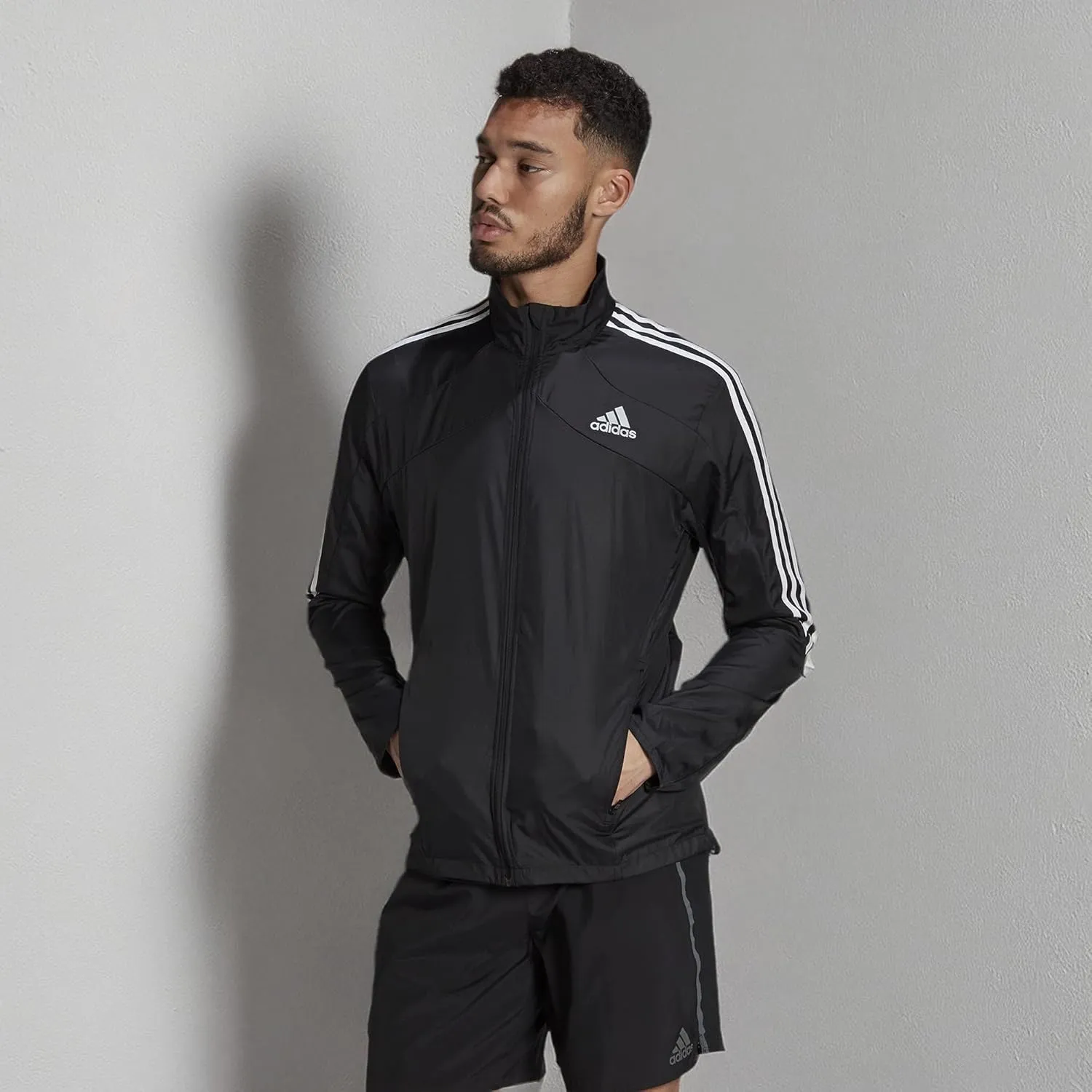 adidas Men's Marathon Jacket 3-stripes