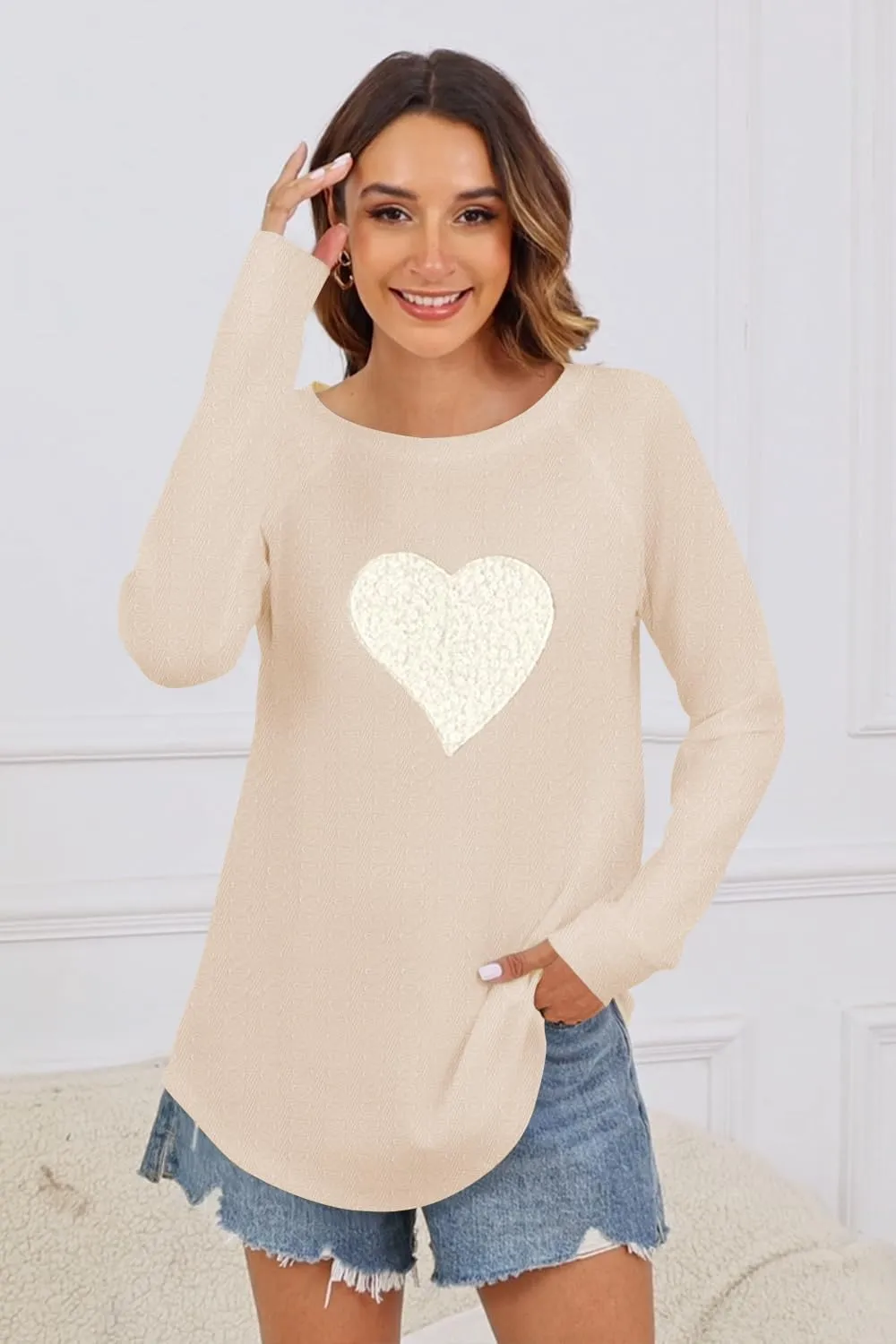 Aoang Women Fall Fashion 2025 Texture Knit Tunic Sweater