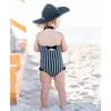 Black & White Stripe Halter One Piece