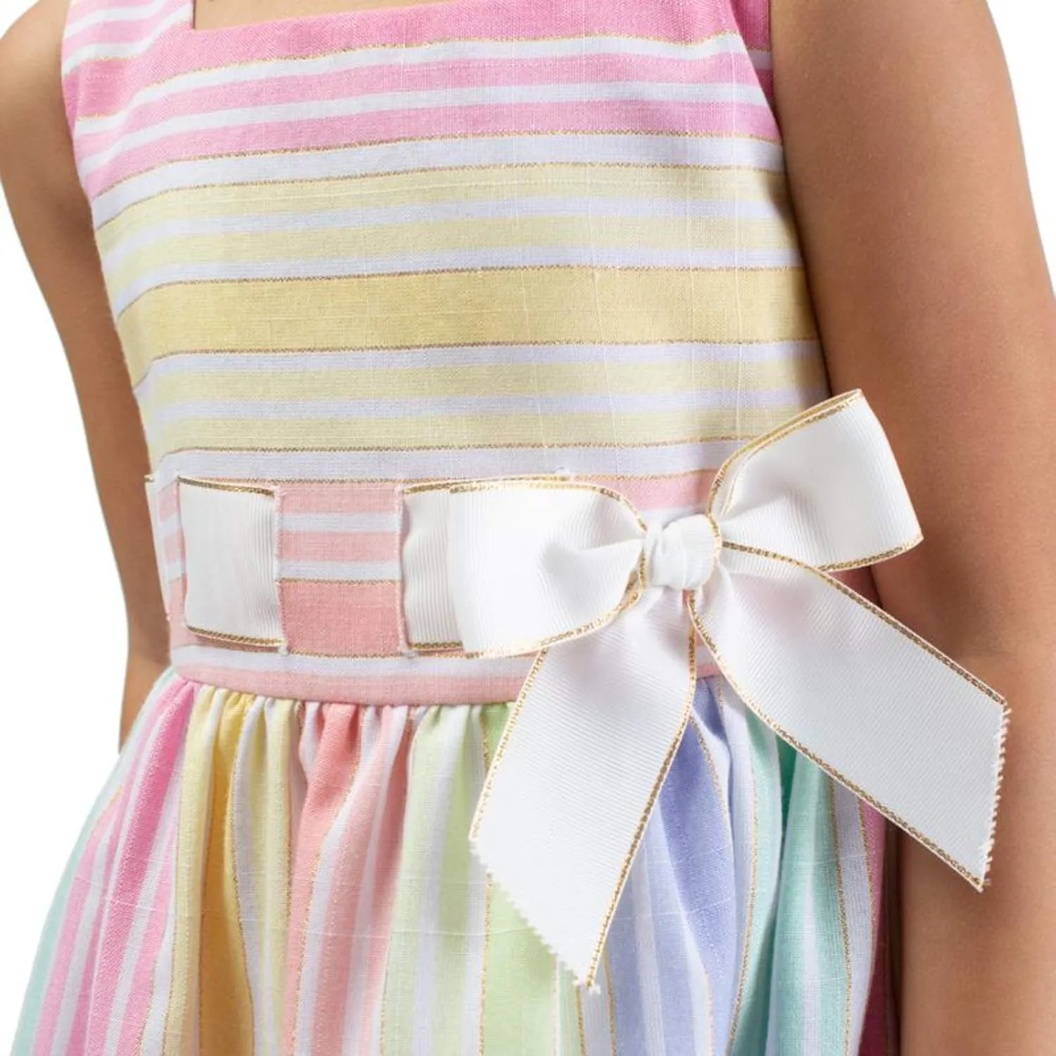 Bonnie Jean Easter Dress Spring Striped Dress for Baby Toddler and Little Girls