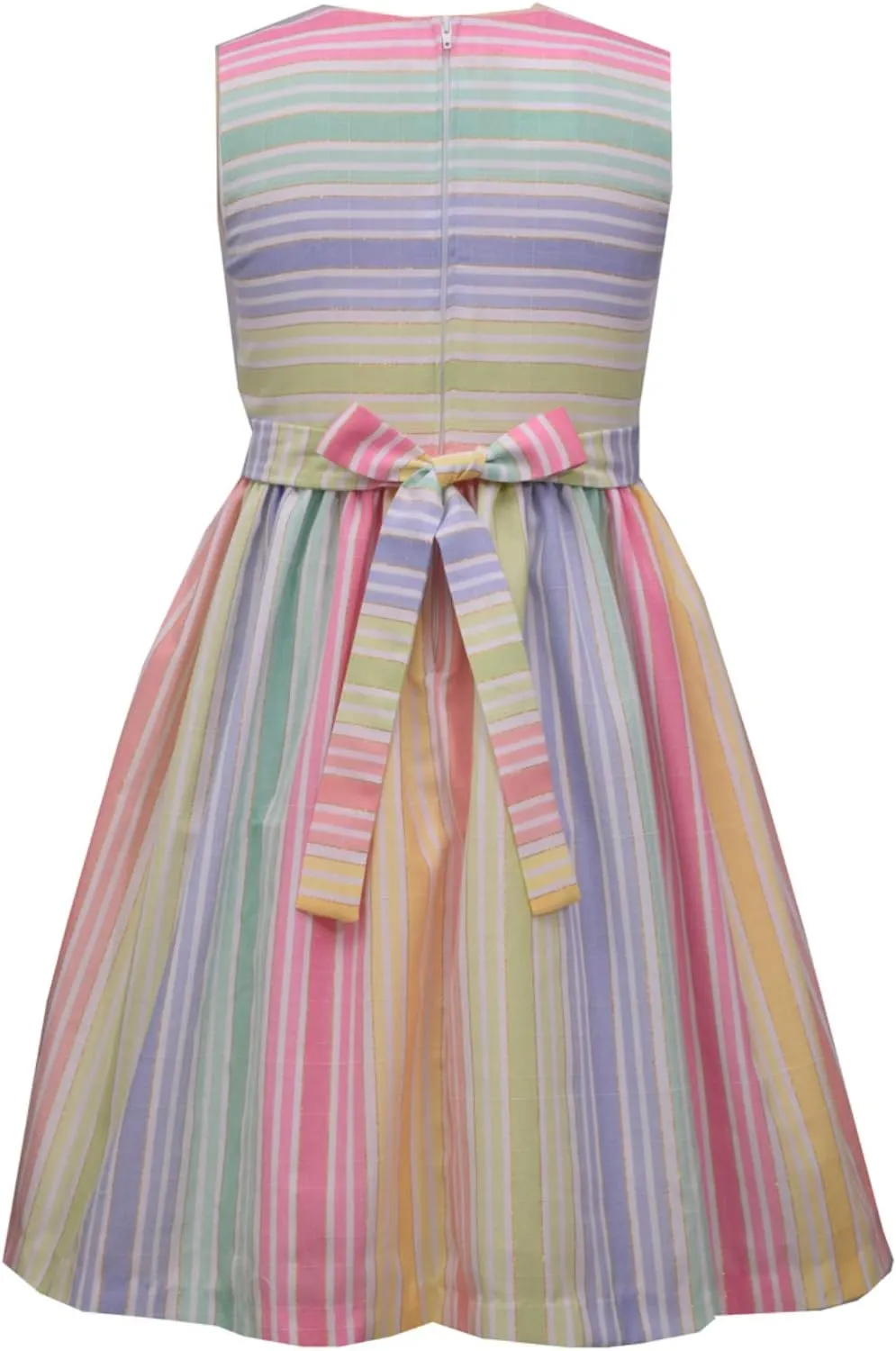 Bonnie Jean Easter Dress Spring Striped Dress for Baby Toddler and Little Girls