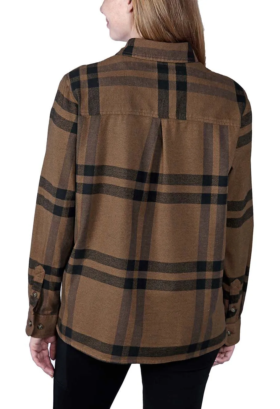 Carhartt&#x20;Work&#x20;Shirt&#x20;Flannel&#x20;Women&#x20;105989&#x20;-&#x20;Brown