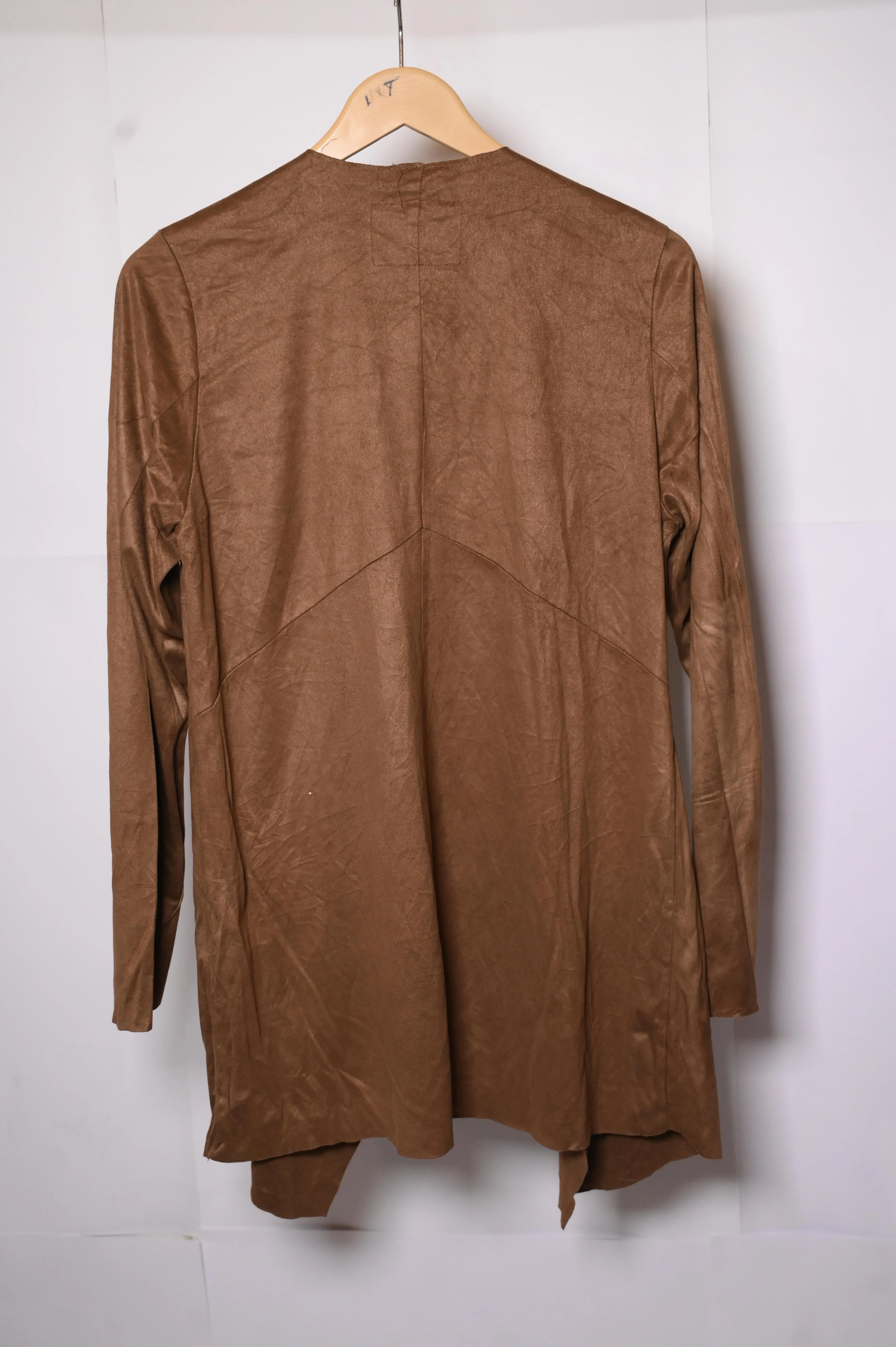 Chic Brown Polyester Shrug