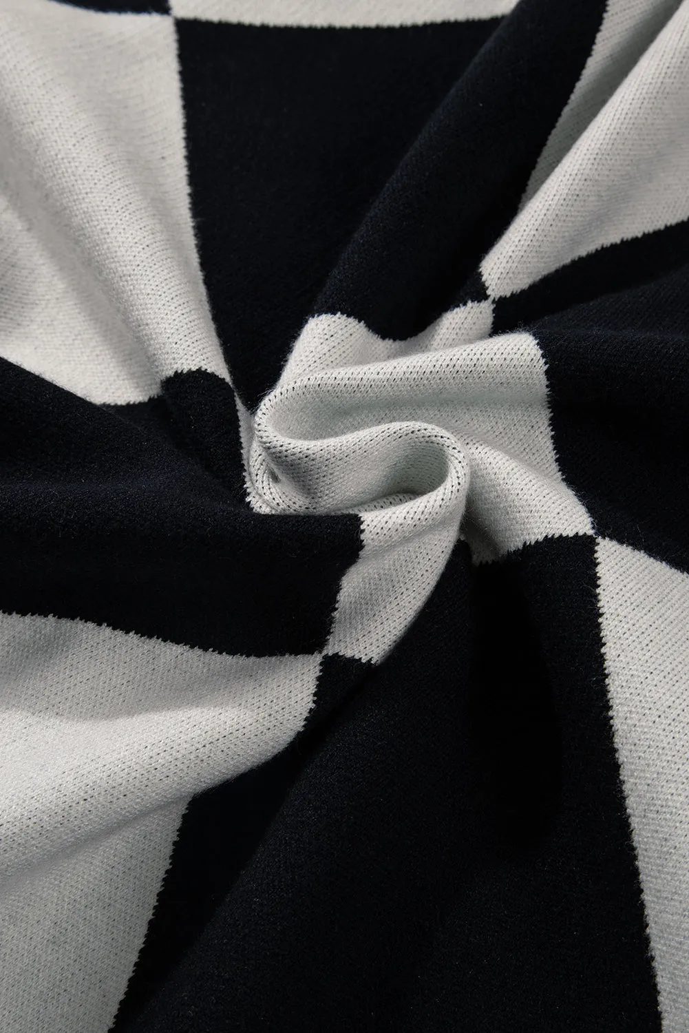 Colorblock Drop Shoulder Buttoned Cardigan