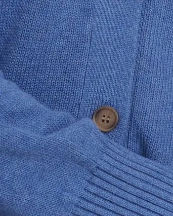 Cotton Cashmere Oversized Cardi | Harbour Blue