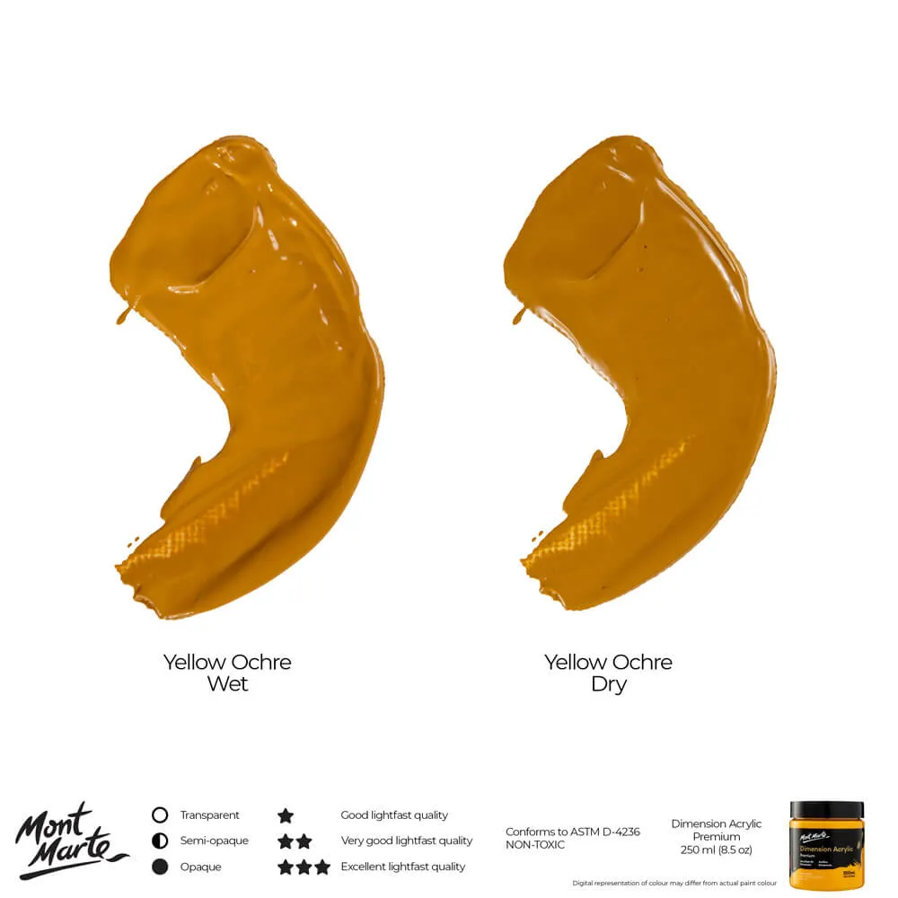 Dimension Acrylic Premium 250ml (8.5 US fl.oz) - Yellow Ochre