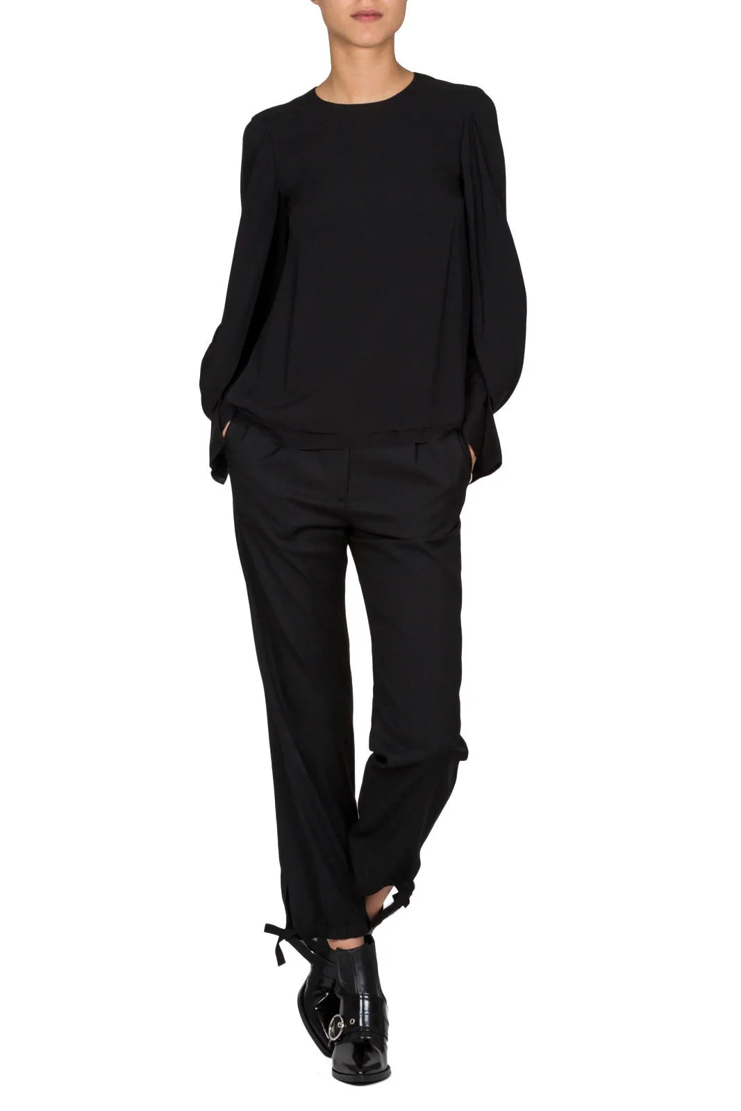 Draped Sleeve Blouse