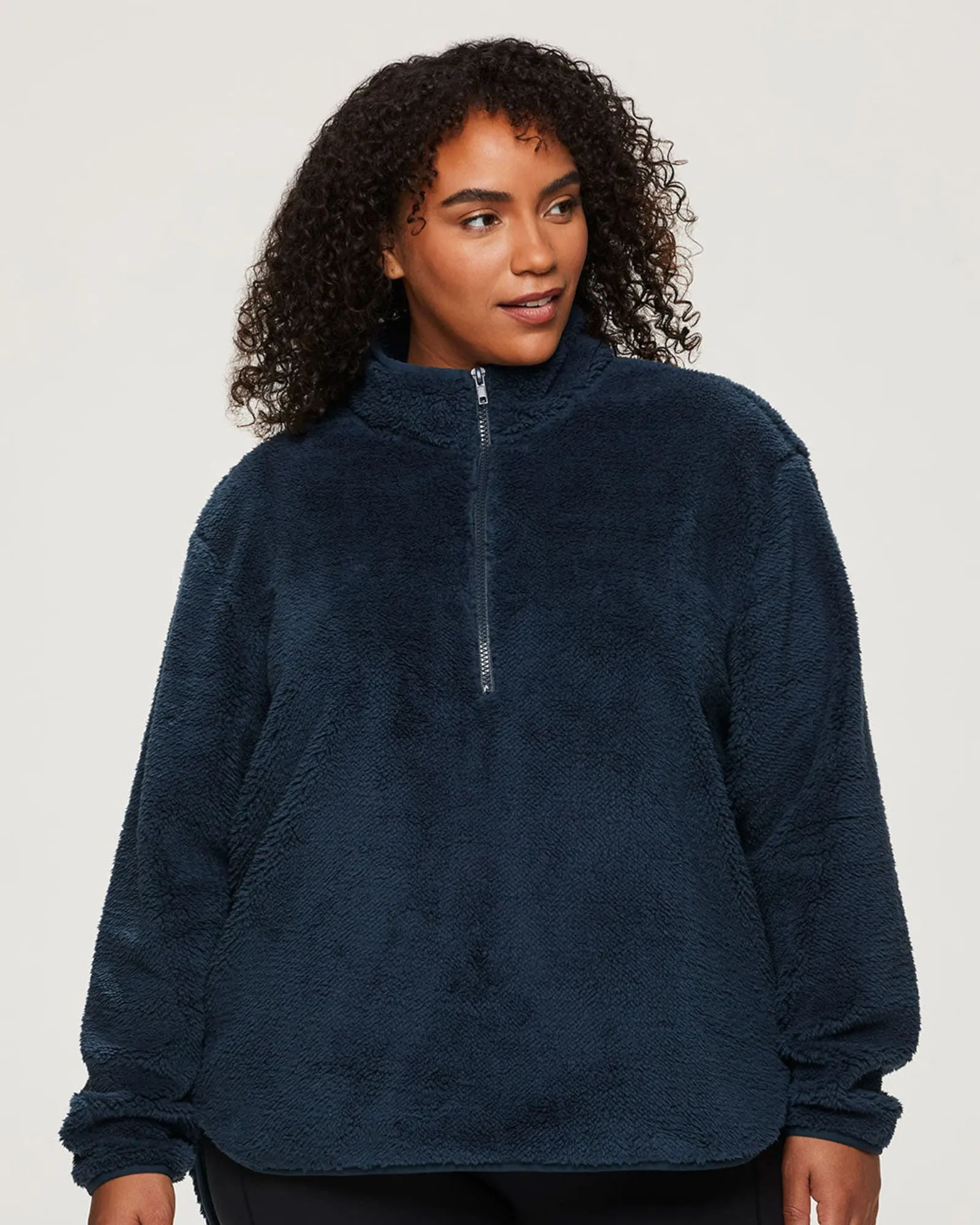 Dylan 1/4-Zip Sherpa Pullover | Dark Teal