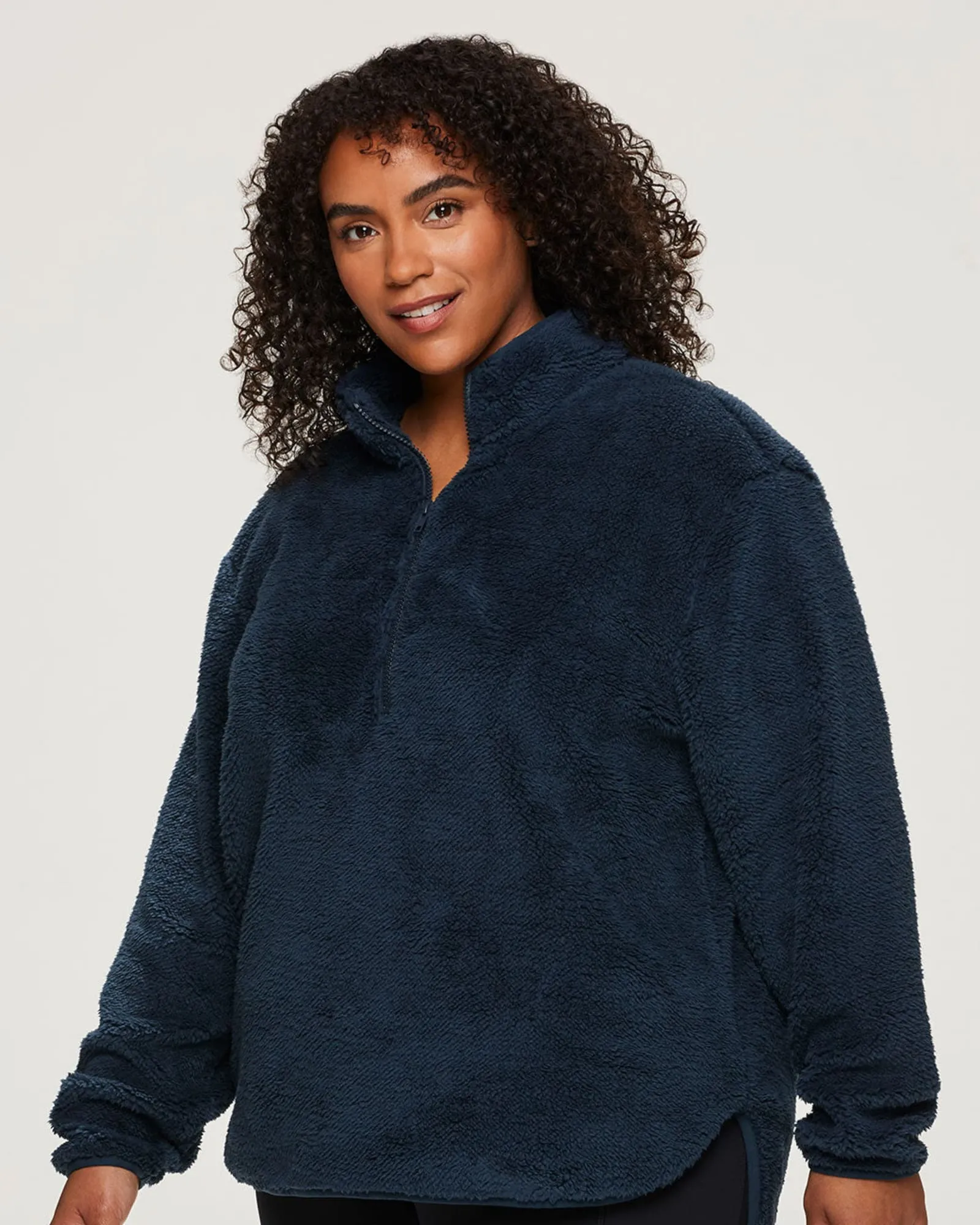Dylan 1/4-Zip Sherpa Pullover | Dark Teal