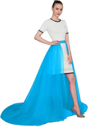 EllieWely Overskirt Short Front Long Back Party Tutu Tulle Skirt R05