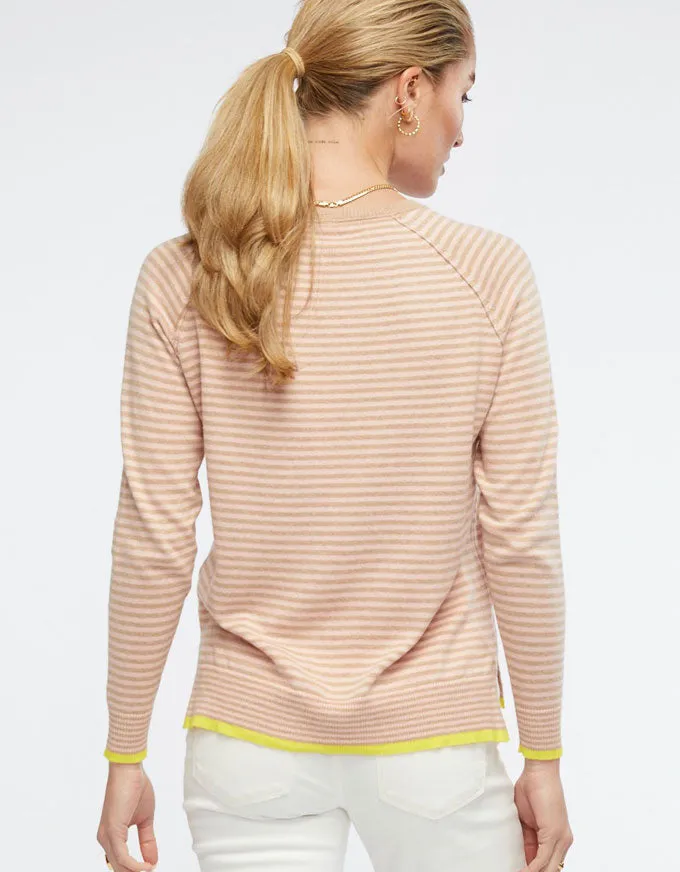 Essential Stripe Crew Beige Combo