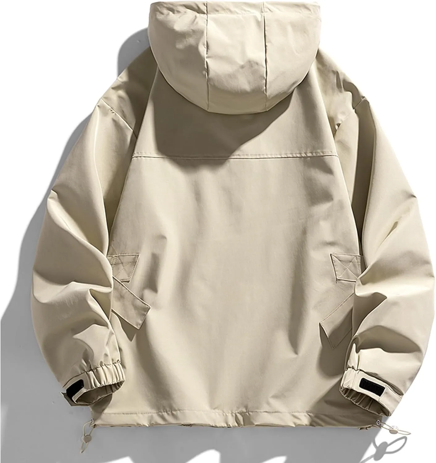 FoxQ Mens Jacket Casual Lightweight Hooded Windbreaker softshell Easy-Care Zip-Up Versatile Outdoor Comfort Activities Coat