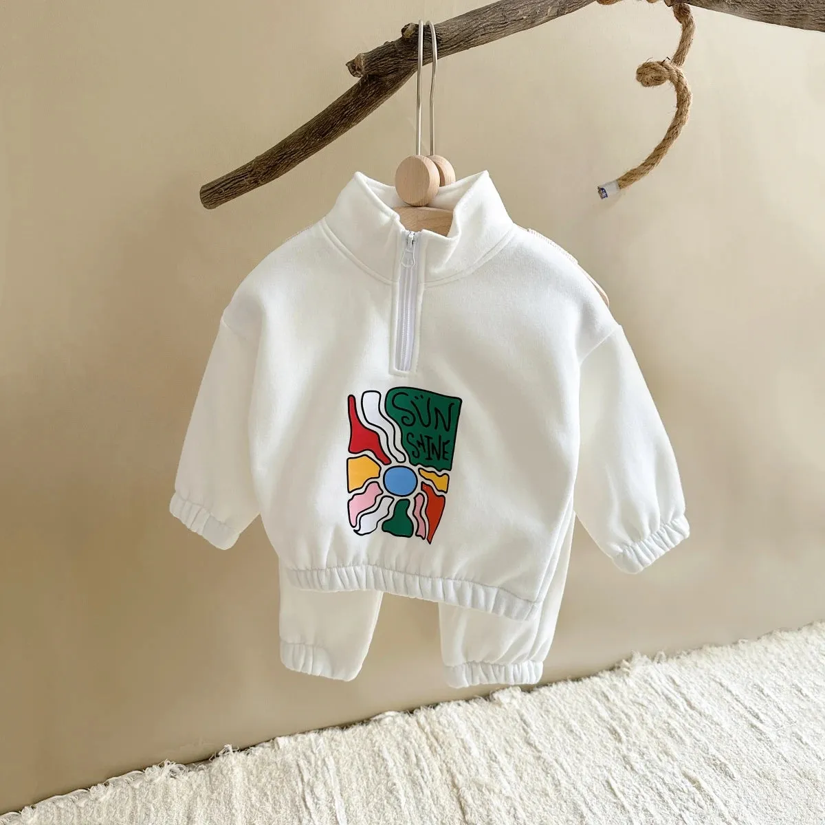 Half-Zip Fleece Jacket & Pants Set