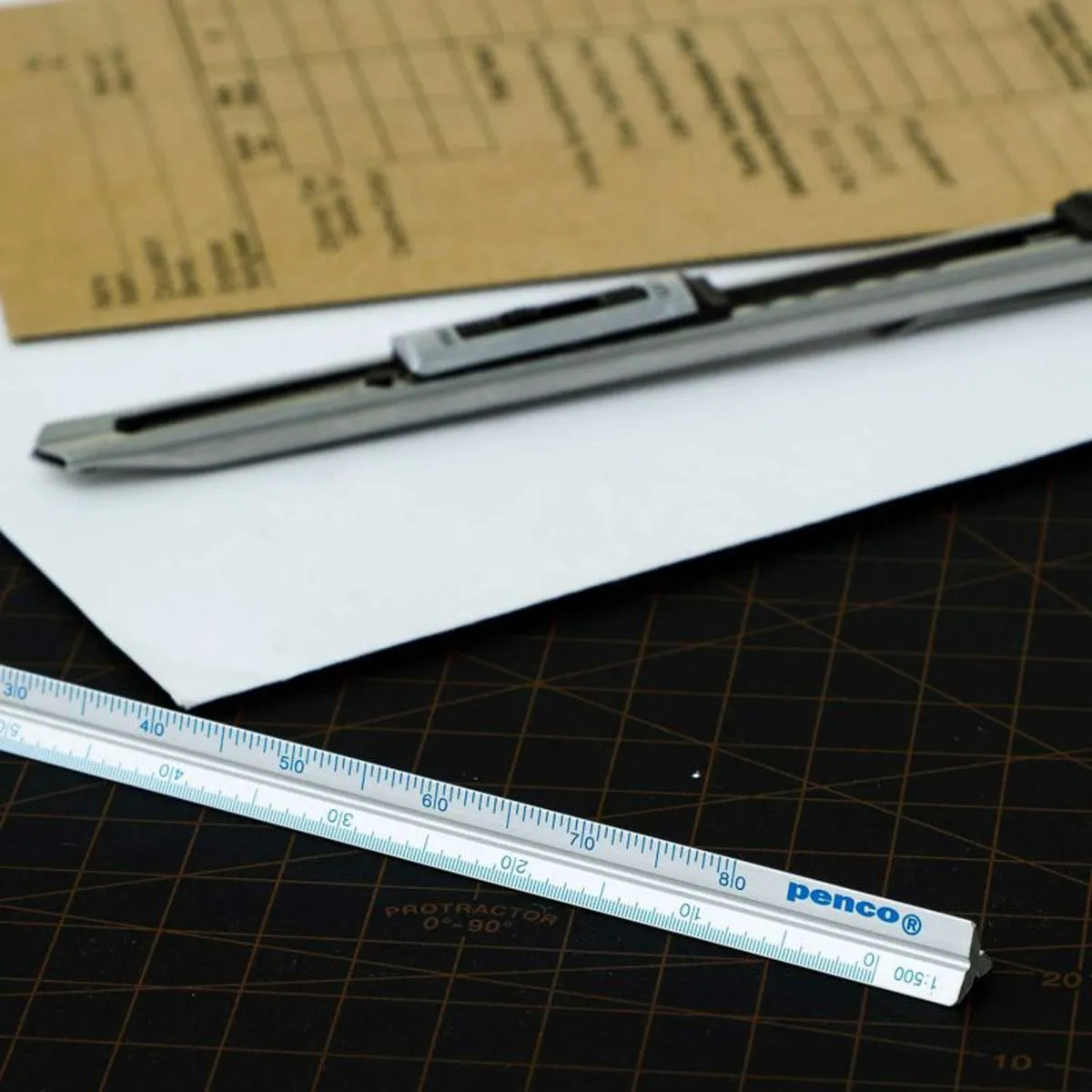 HIGHTIDE Aluminum Metric Drafting Scale