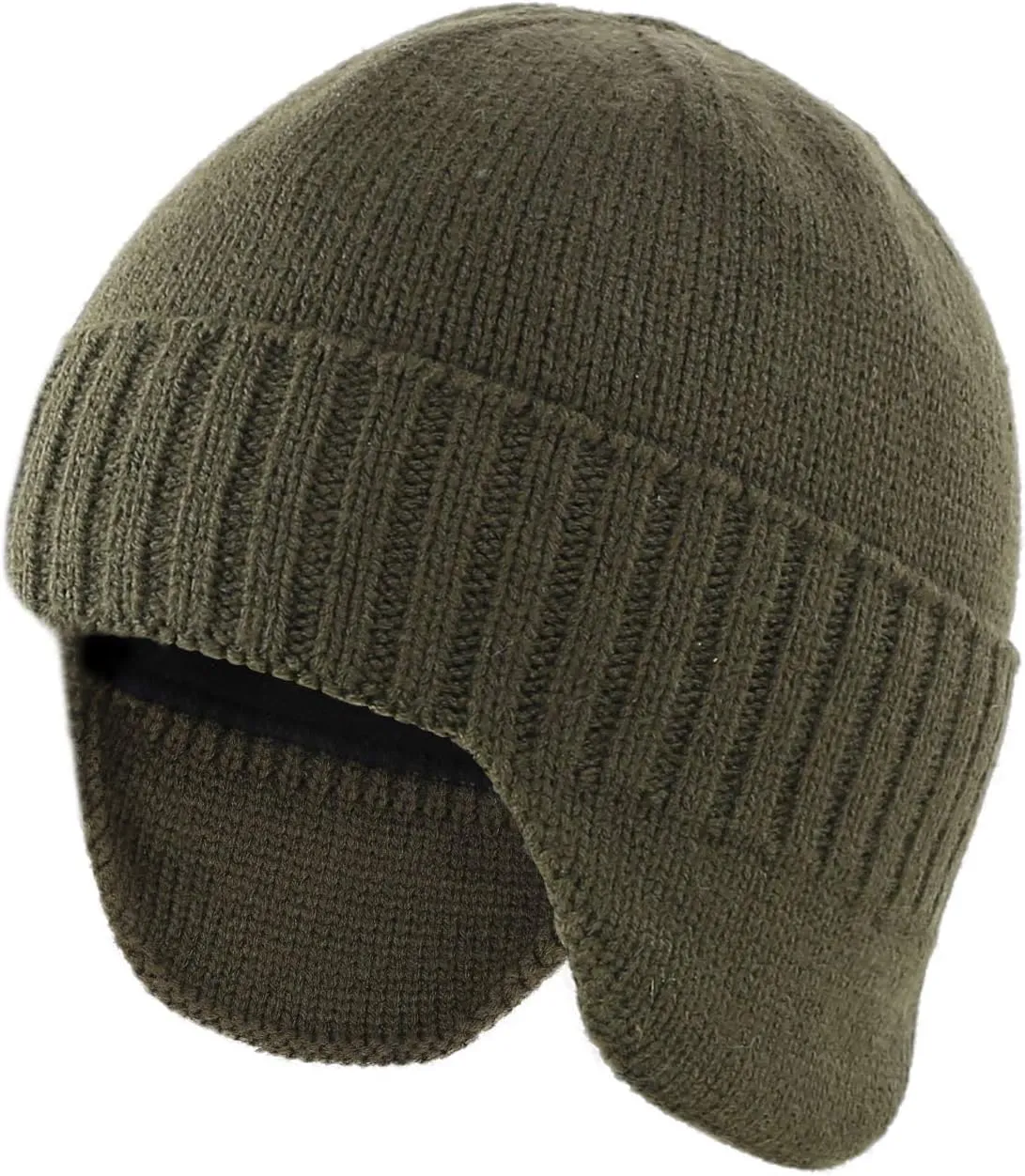 Home Prefer Mens Winter Hat Knit Earflap Hat Stocking Caps with Ears Beanie Hat