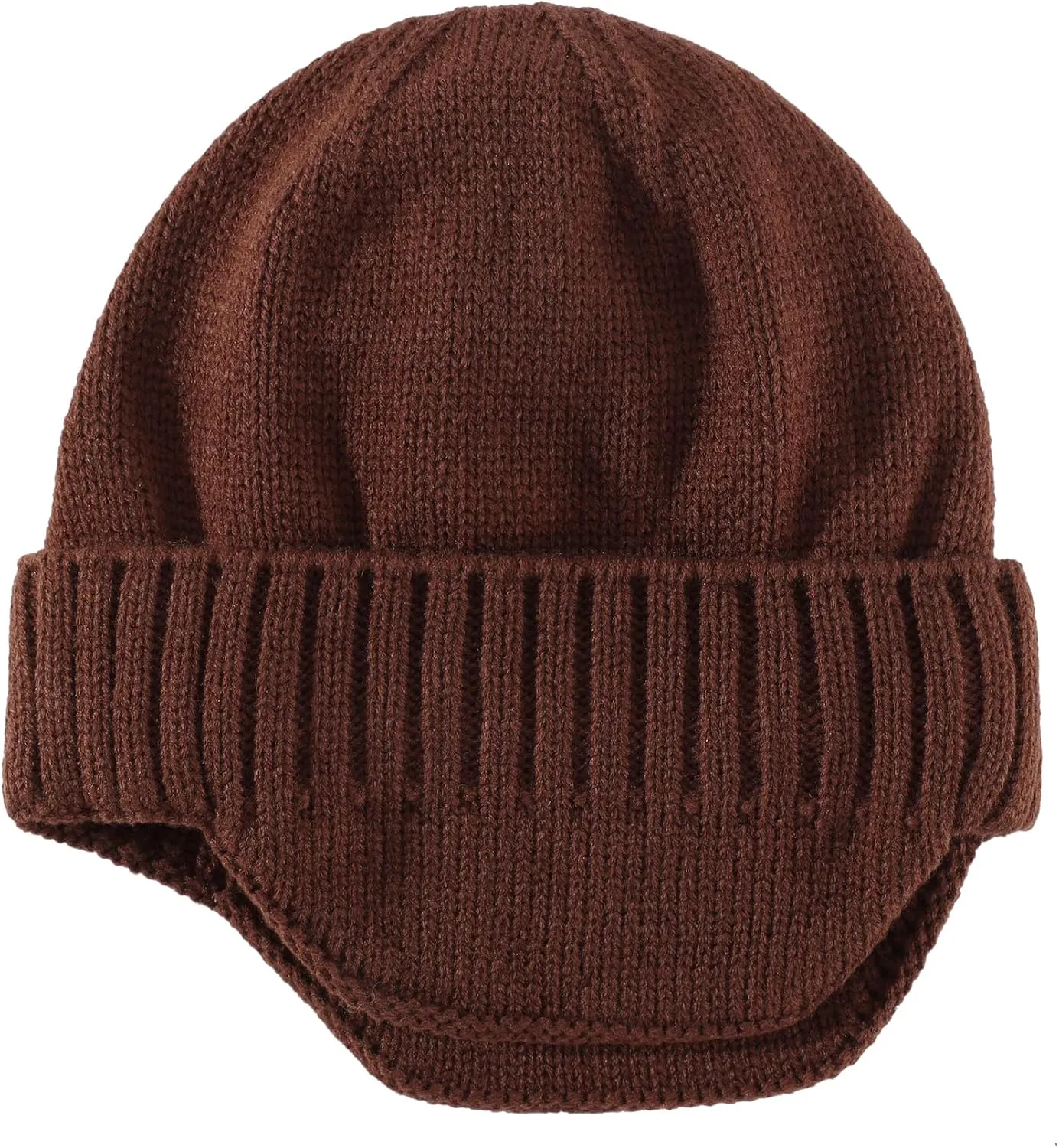 Home Prefer Mens Winter Hat Knit Earflap Hat Stocking Caps with Ears Beanie Hat