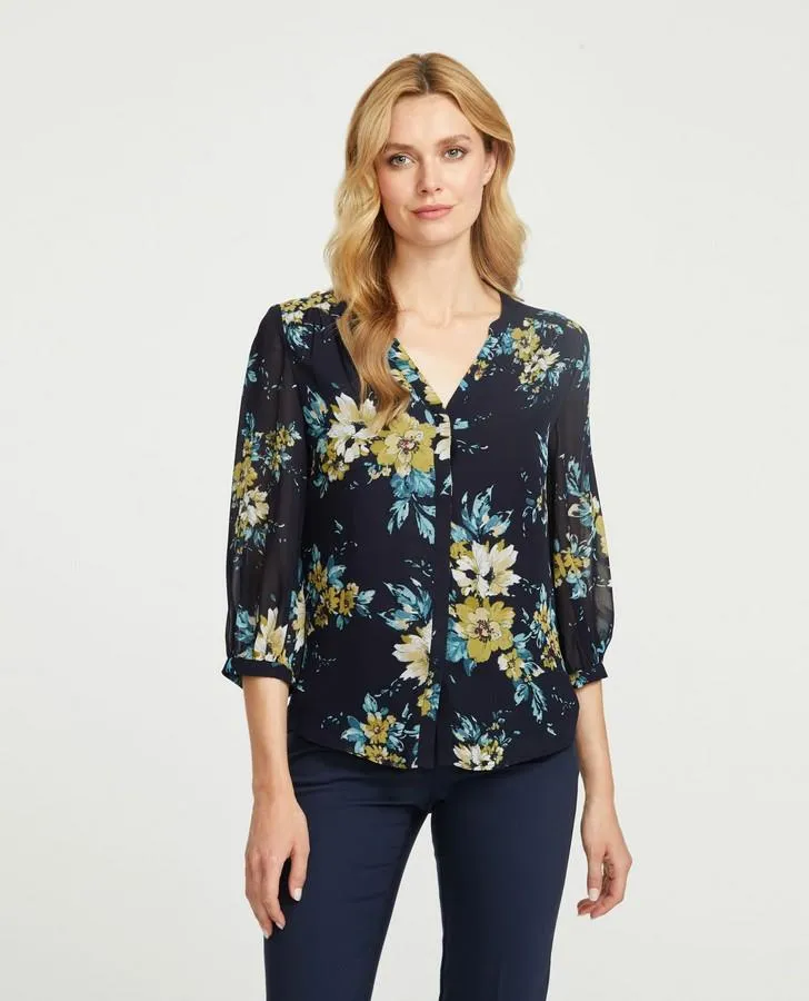 Lovely Garden Floral Blouse