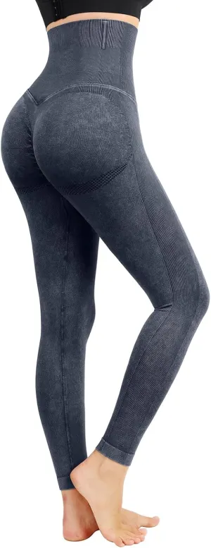Lover-Beauty High Waisted Leggings for Women Jean Look Denim Leggings Thick Fake Jean Tummy Control Butt Lifting Jegging