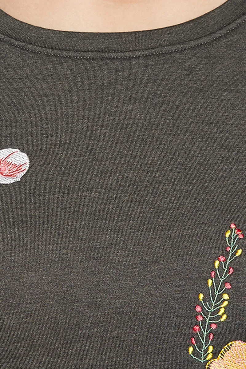Minimal Night Flora Casual Top(Winter)