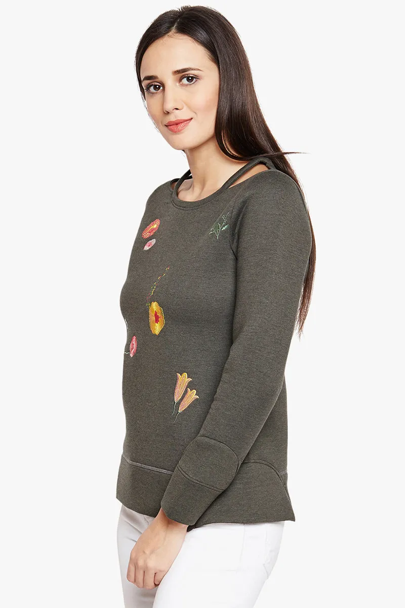 Minimal Night Flora Casual Top(Winter)