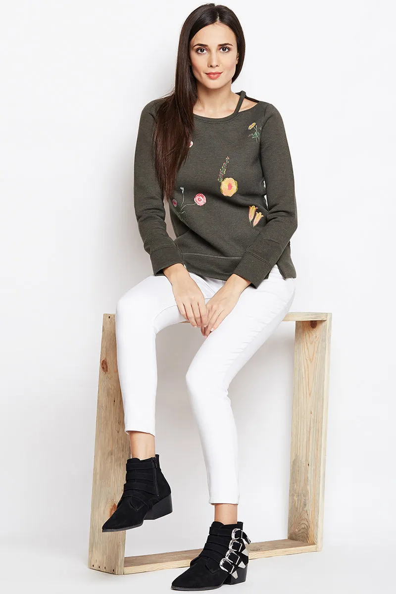 Minimal Night Flora Casual Top(Winter)