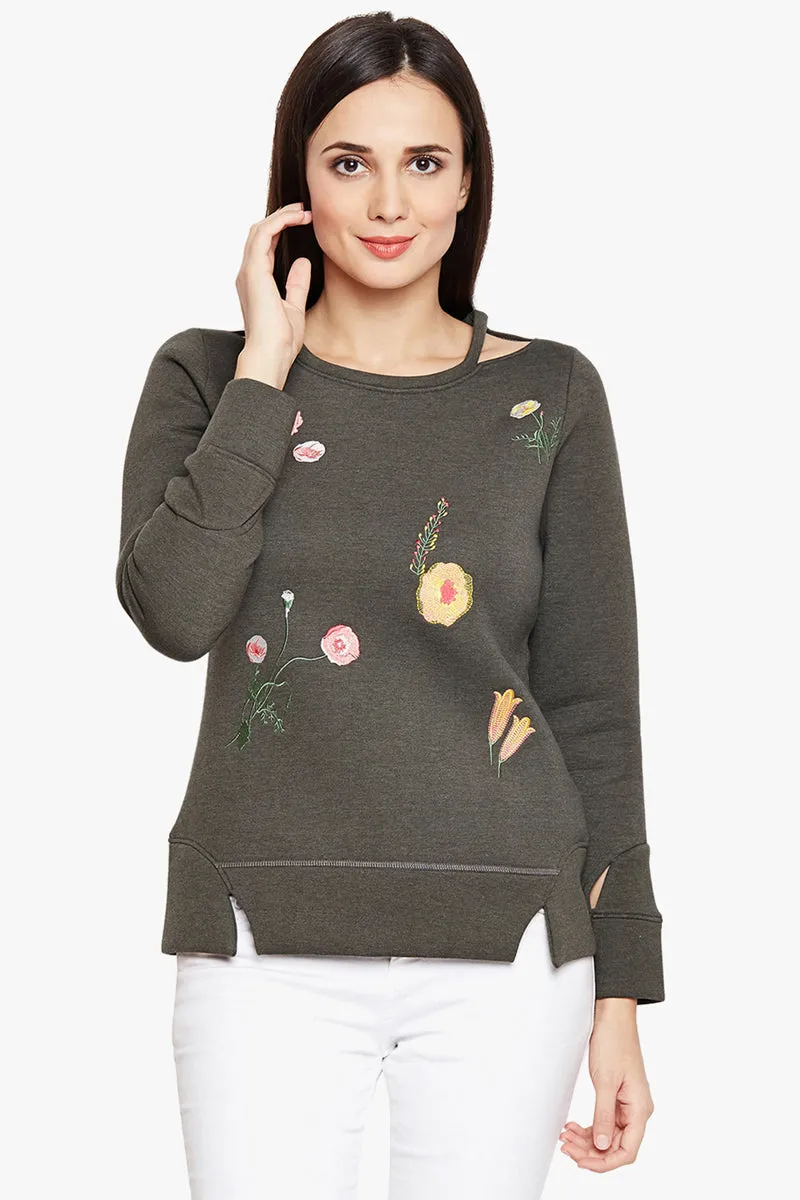 Minimal Night Flora Casual Top(Winter)