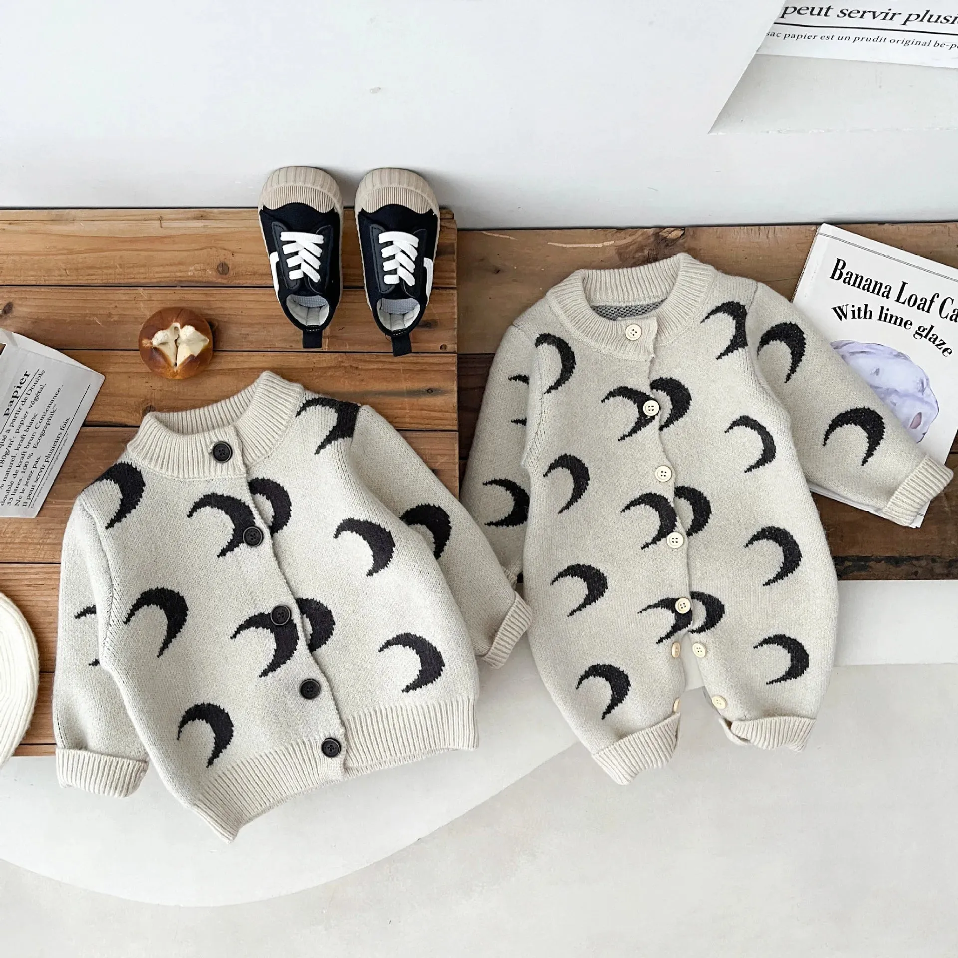 Moon Patterned Cardigan