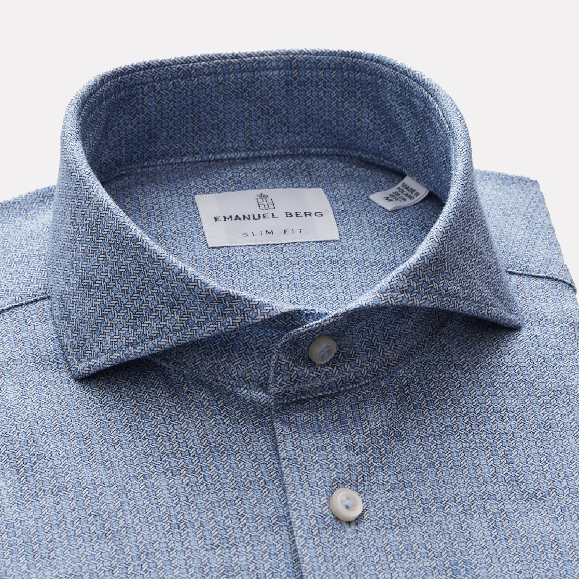 Premium Quality Jersey Knit Long Sleeve Shirt / Bright Blue