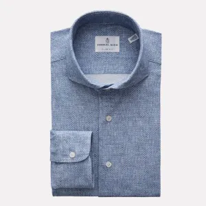Premium Quality Jersey Knit Long Sleeve Shirt / Bright Blue