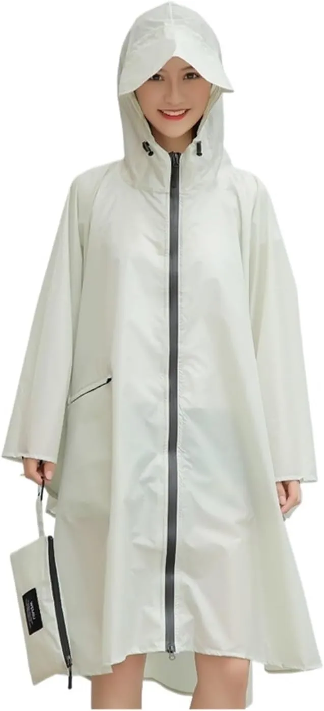 Raincoat Women men Waterproof,Rain Wear Outdoors Backpack Rain coat Poncho jacket cloak big cap