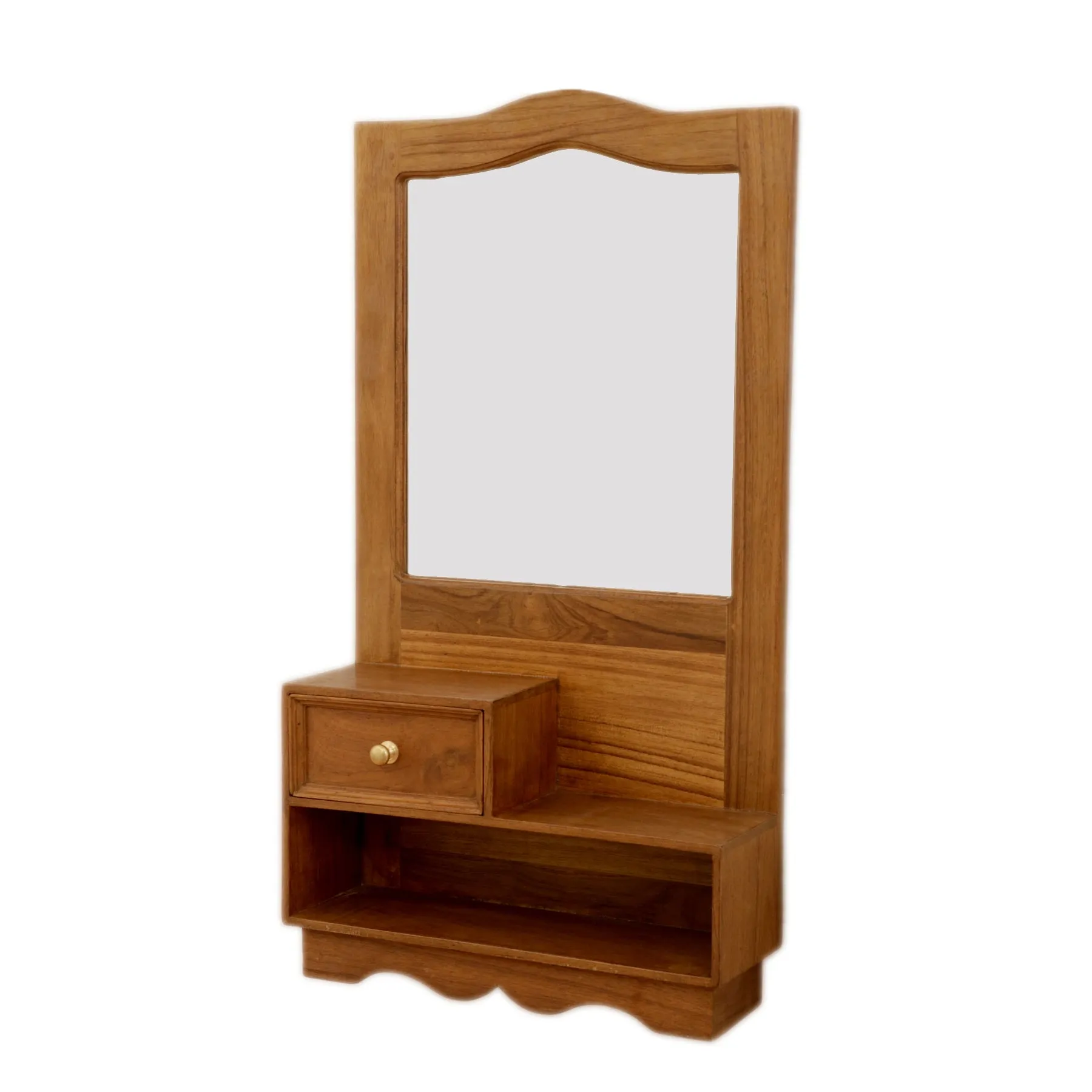 Single Drawer Solid Compact Frame with Mirror