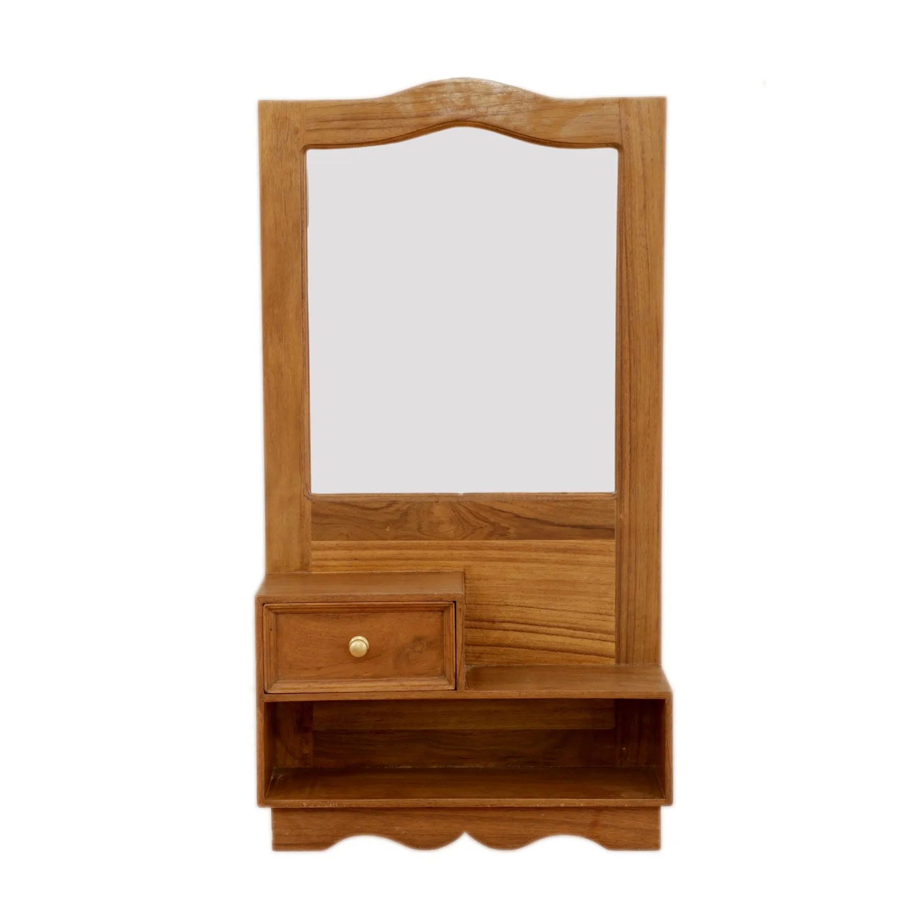 Single Drawer Solid Compact Frame with Mirror