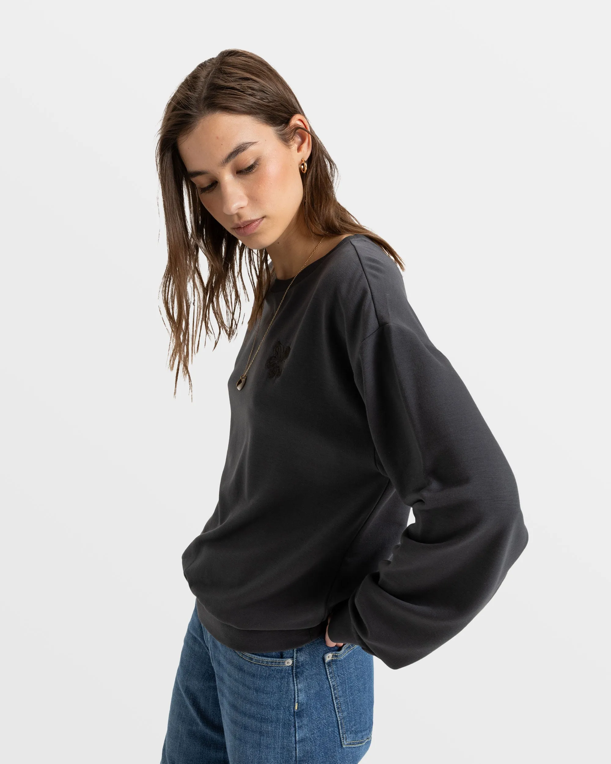 Surfing By Moonlight Pullover Sweatshirt - Phantom