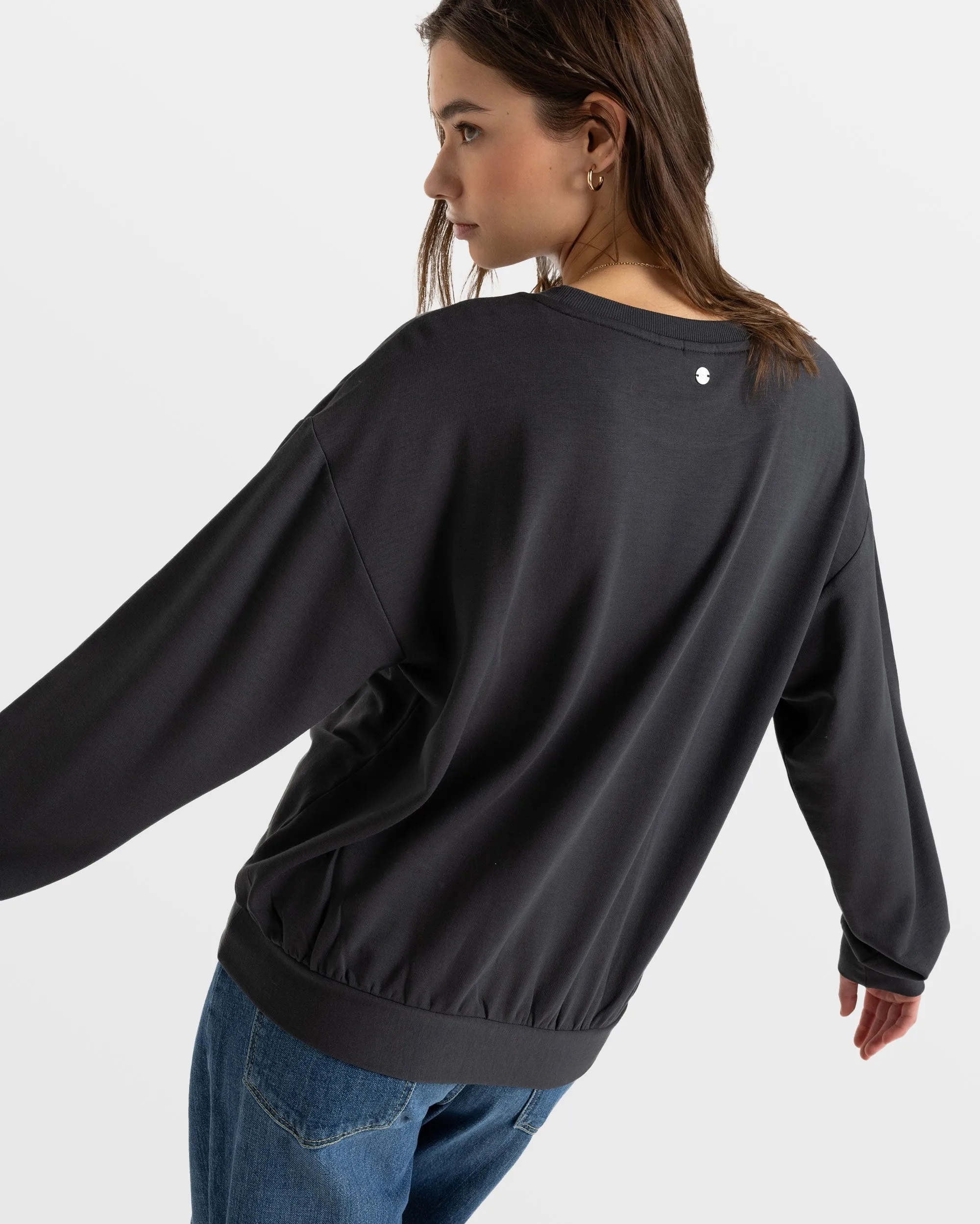 Surfing By Moonlight Pullover Sweatshirt - Phantom
