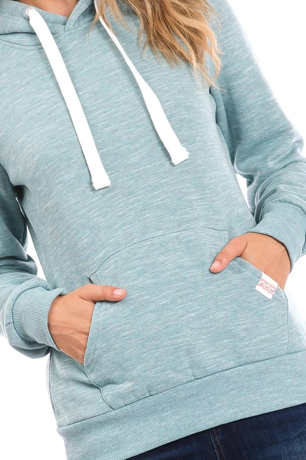 Urban Look Womens Active Long Sleeve Fleece Lined Fashion Hoodie Pullover with Plus Size