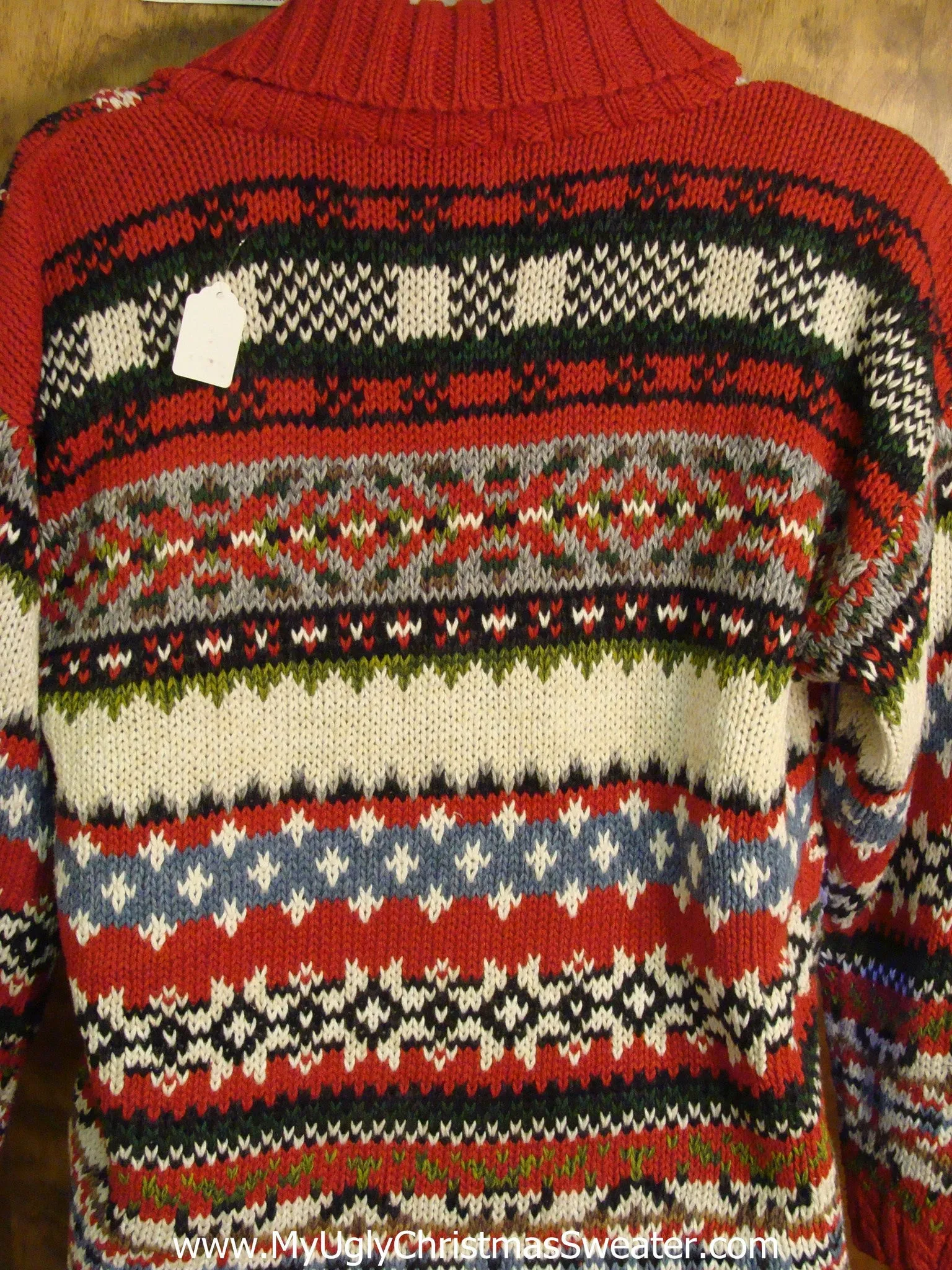 Vintage Style Patchwork Light Up Cheesy Christmas Sweater