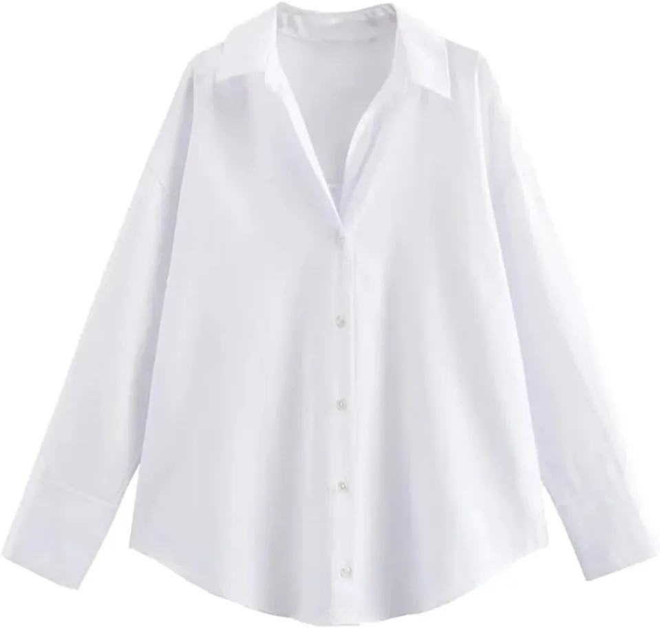 Woman Shirt Striped Long Sleeve Blouses Basic Shirts Top