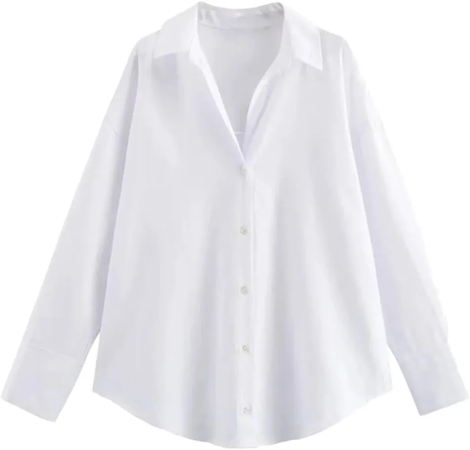 Woman Shirt Striped Long Sleeve Blouses Basic Shirts Top