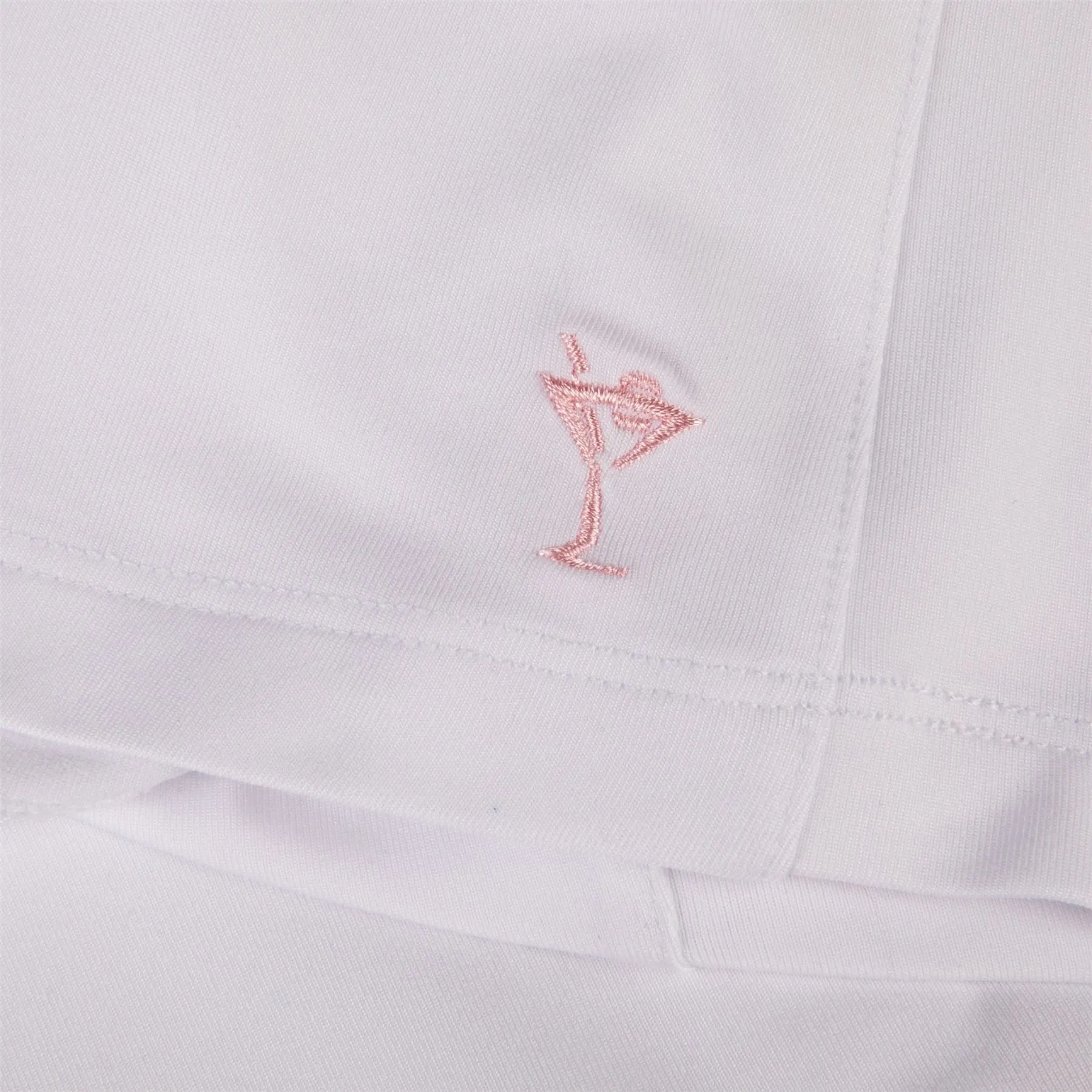 Womens LS Fabulous Mock Polo White/Silver - SS24