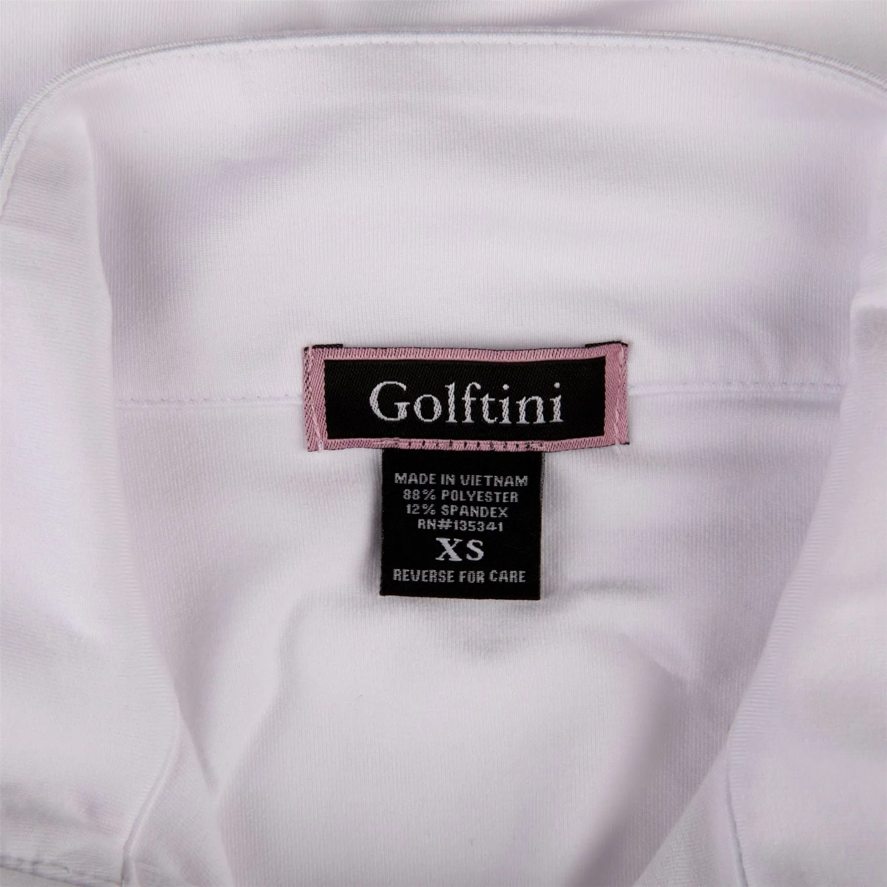 Womens LS Fabulous Mock Polo White/Silver - SS24