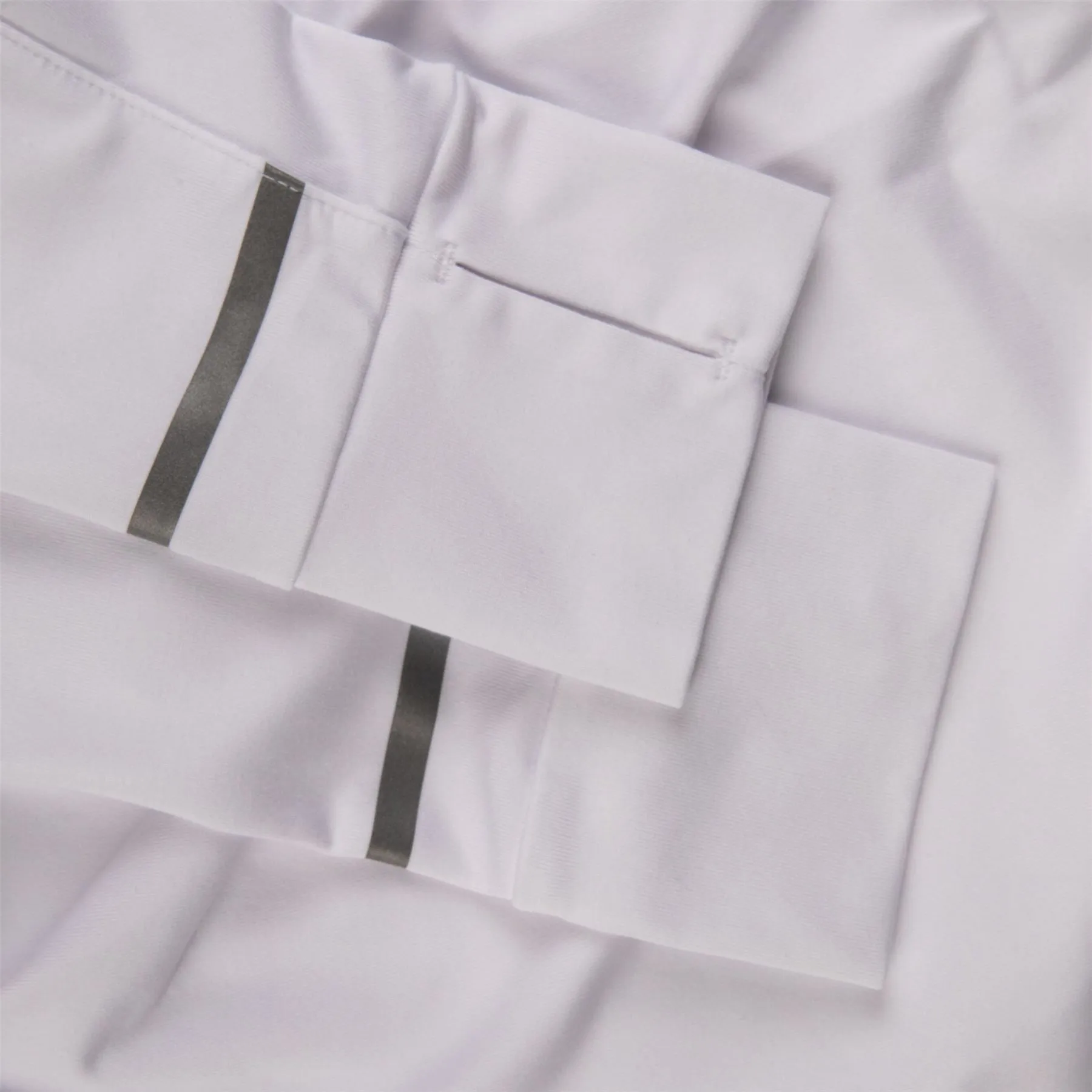 Womens LS Fabulous Mock Polo White/Silver - SS24