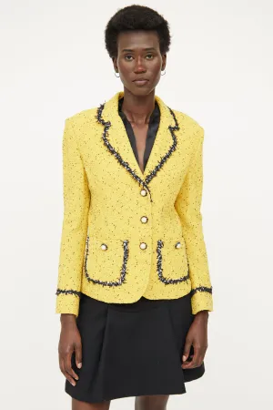 Yellow Tweed Blazer