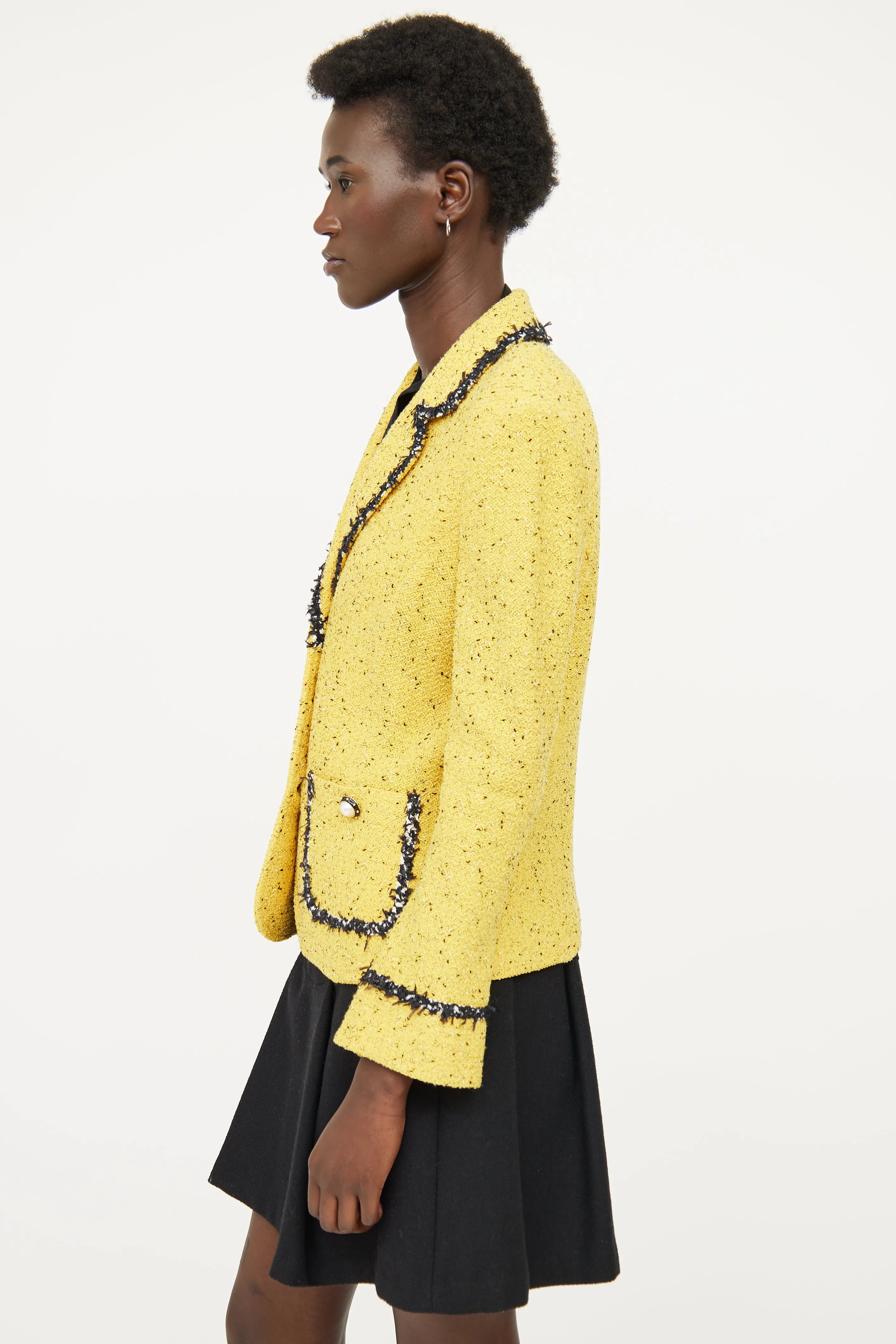 Yellow Tweed Blazer
